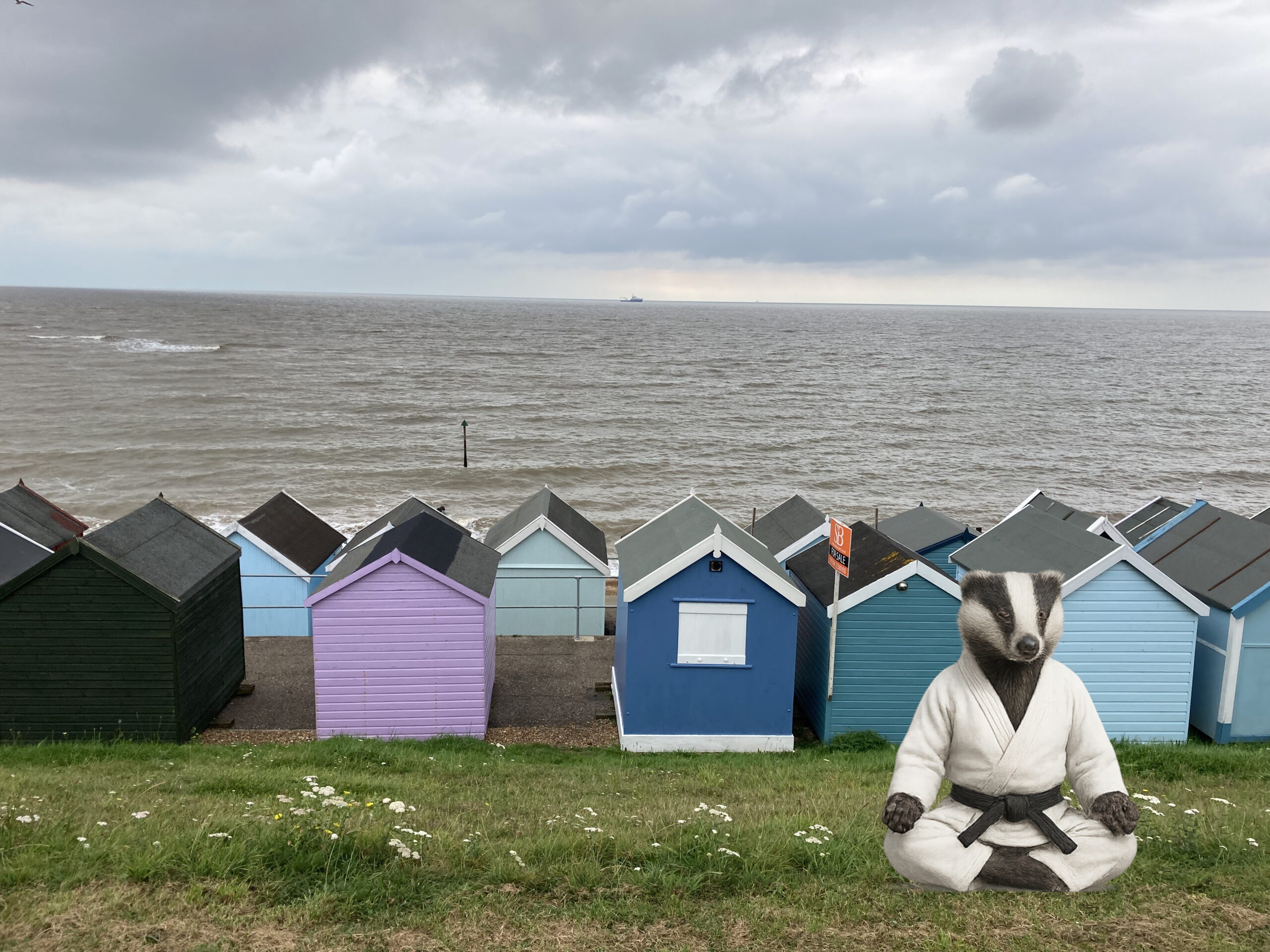 Meditating at the sea front
