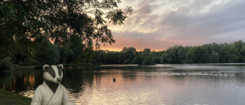Meditating at Needham Lakes